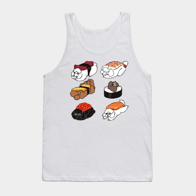 Sushi Poodle Tank Top by huebucket